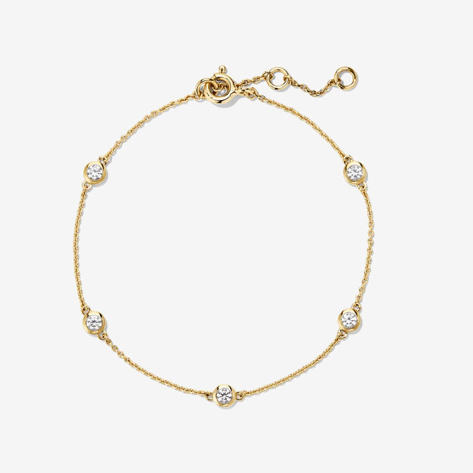 Stationed bezel bracelet