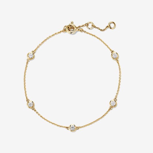 Stationed bezel bracelet
