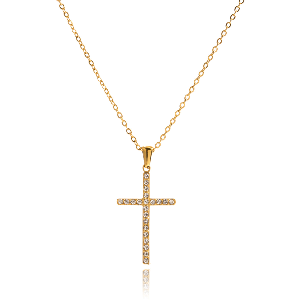Pave Cross Necklace