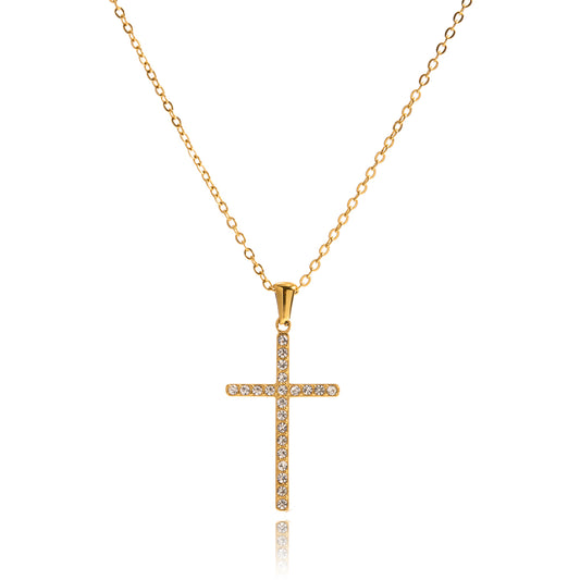 Pave Cross Necklace