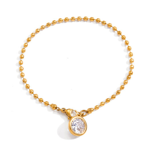 Round Bezel Pendant Bracelet